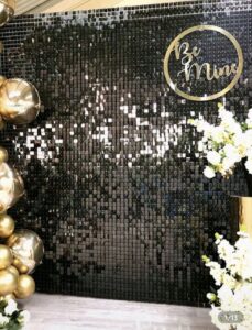 fond photobooth noir brillant