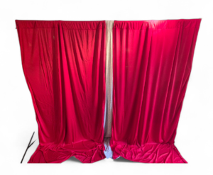 fond photobooth rouge et blanc