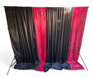 fond photobooth noir et rouge