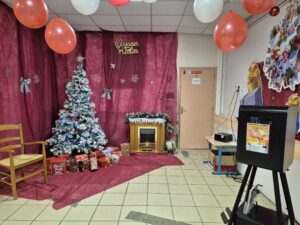 Marché de noël cinqueux photobooth père noël